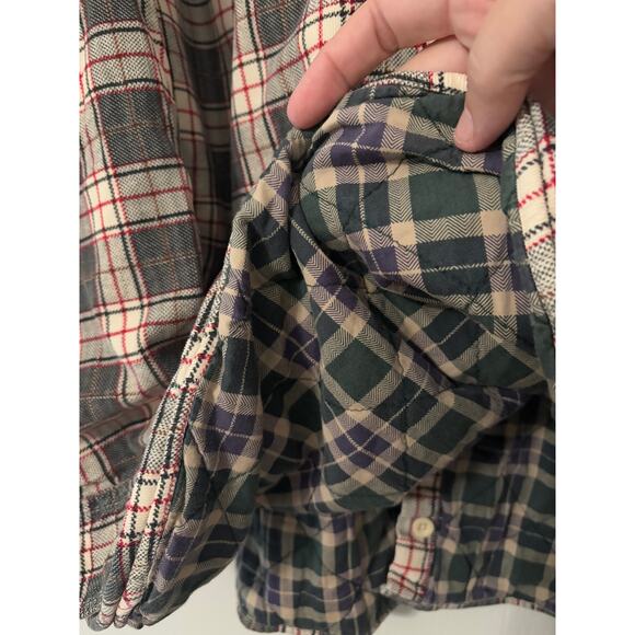 J. Crew Vintage Plaid Corduroy Quilted Cotton Shacket Size XL - Picture 5 of 7